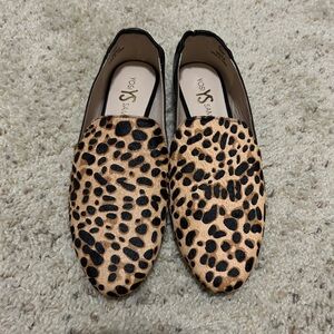 Yosi Samra Preslie Loafer in Leopard Calf Hair 7.5 New